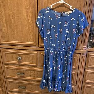 Blue floral dress